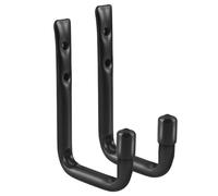 lot de 2 supports muraux Maclean, pour pneus, roues, échelle, vélo, acier, charge max. 22kg/étrier, MC-489