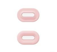 Lot de 2 supports muraux magnétiques en silicone avec aimants N52 puissants et sans perçage pour télévision, climatiseur, contrôle du ventilateur en noir et blanc (rose)