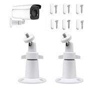 Lot de 2 supports muraux pour caméra d'extérieur - Support annulaire pour caméra - Support intérieur réglable à 360° - Socle d'accessoires pour Eufycam 1/2/2C/2C Pro/3C, Arlo et Eufycam