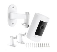 Lot de 2 supports muraux pour caméra Ring Stick Up Cam/Ring Outdoor Cam Plus, réglable à 360°, sans perçage, filetage de 0,6 cm, pour batterie de caméra extérieure Ring (2e génération), pour intérieur