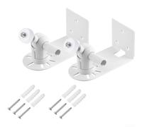 Lot de 2 supports muraux pour caméras de sécurité avec rotation complète à 360 degrés, base magnétique amovible et méthodes d'installation à vis/collante