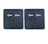 Lot de 2 supports muraux pour ceinture de lutte - En cuir noir - Réplique universelle - Solution d'affichage à suspendre - Noir