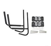 Lot de 2 supports muraux pour kayak, support de rangement en fer robuste pour canoë, pagaie, planche de surf, utilisation intérieure ou extérieure, noir