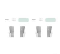 Lot de 2 supports muraux pour multiprise peu encombrant pour une organisation bien rangée dans n'importe quelle pièce (blanc)