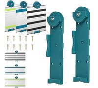 Lot de 2 supports muraux pour rails de guidage Compatibles pour Makita- Fixations murales pour cloisons sèches, murs nus et panneaux sur portes de garage ou murs de remorque