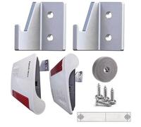 Lot de 2 supports muraux pour routeur AVM Fritz!Box avec accessoires de montage, serre-câbles et autocollants de marquage de perçage