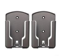 Lot de 2 supports muraux pour télécommandes stéréo AC - Design compact - Compatible avec la plupart des télécommandes de taille standard (gris)
