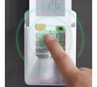 Lot de 2 supports muraux pour télécommandes TV, climatisation et ventilateurs, organiseur de rangement compact en plastique avec auto-support, 9 x 10 x 4 (noir)