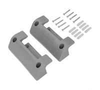 Lot de 2 supports muraux pour tuyau d'arrosage en PVC gris pour le rangement, crochet de suspension facile à installer avec vis, longueur 145 mm pour cour extérieure