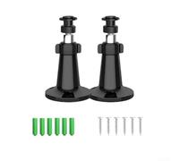 Lot de 2 supports muraux réglables à 360° pour caméra intérieure et extérieure Blink - Support en plastique résistant aux intempéries - 3 trous - Noir