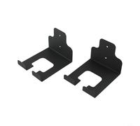 Lot de 2 supports muraux robustes pour outils électriques de jardin, cintre en fer épais avec finition mate antirouille et tampon en caoutchouc, rangement peu encombrant pour garage ou cour, noir