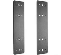 Lot de 2 supports plats en acier de type I pour réparation du bois, cadre en treillis pour support structurel, connecteur de poutre, finition noire revêtue de poussière, 26 x 8 x 1 cm