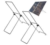Lot de 2 supports pliables pour panneau solaire, support de panneau solaire mobile, support mobile en acier, support de panneau solaire flexible en acier inoxydable