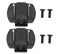 Lot de 2 supports pour casque de moto Bluetooth - Support d'interphone Bluetooth - Support hôte - Clip de montage - Compatible avec les interphones de moto V6 V4
