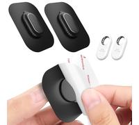 Lot de 2 supports pour MOWYEOK Smarttag2, design adhésif caché en TPU, support carré, grand autocollant de protection, convient pour clés, portefeuille, bagages (noir + noir)