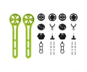 Lot de 2 supports pour ordinateur de vélo Garmin Cat Eye pour Bryton, support d'extension de guidon en nylon robuste avec adaptateur, support de vélo étanche pour GPS (lot de 2, vert)