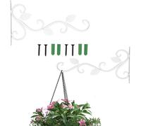 Lot de 2 supports pour plantes murales,crochets muraux pour plantes,supports muraux en fer forgé,pour panier de plantes,pots de fleurs,lanternes et mangeoires pour oiseaux et cloches