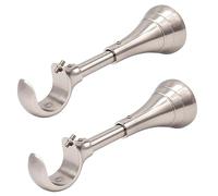 Lot de 2 supports pour tringle à rideaux de 15,2 cm, très résistants pour tringles de 1,9 à 2,5 cm, nickel brossé