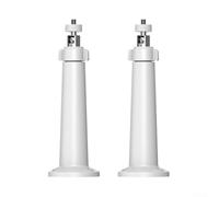 Lot de 2 supports réglables en ABS pour caméras à panneau solaire - Support mural extérieur avec angle flexible - Noir et blanc - Facile à installer - Économie d'espace pour la surveillance