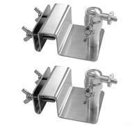 Lot de 2 supports réglables pour panneau solaire de gouttière pour caméras Eufy et Arlo, vis de 6,35 mm, support solaire en acier inoxydable résistant aux intempéries pour caméra de sécurité