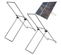Lot de 2 supports réglables pour panneau solaire, pliable et léger | Support de sol pour panneaux solaires pour camping, randonnée, trekking, pique-nique, barbecue