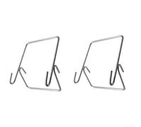 Lot de 2 supports robustes pour seau à miel en acier inoxydable pour les besoins de l'apiculture avec étagères à double fente, cadre portable argenté, 19 x 23 cm, idéal pour récolter efficacement le