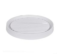 Lot de 2 supports ronds en plastique pour plantes à roulettes pour pots de fleurs d'intérieur et d'extérieur, avec rainure de trop-plein d'eau et base en maille renforcée (YD-2 beige)
