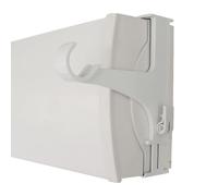 Lot de 2 Supports - Sans Perçage sans Adhésifs -pour Tringle à Rideaux ø20-28mm -fixation tension sur Coffre de Volet Roulant Hauteur 14-24 cm colori Blanc - Qualité Française - pour Tringle à Rideaux