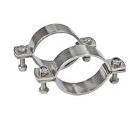 Lot de 2 supports serrage plats épais en acier inoxydable 304, anneau fendu rigide et robuste, 12 à 133 mm(2pcs 25-27mm)