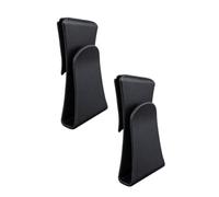 Lot de 2 supports téléphone pour raquette, rainure courbe, ouverture pour port de charge, plastique noir, installation facile pour tennis et pickleball, enregistrement sportif, suivi des scores
