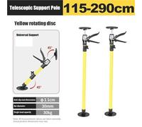 Lot de 2 supports télescopiques for cloisons sèches, cric manuel en acier, outil levage panneaux meubles réglable, facilitant le travail(115-290CM)