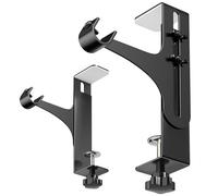 Lot de 2 supports tringle rideau sans percage - Pour coffre volet roulant 14-24 cm - Tringle Ø20-28 mm - Barre rideau métal réglable - Installation facile, stable et sans outil