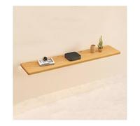 Lot de 2 supports TV flottants à LED et étagères murales pour salon et cuisine, décoration moderne marron clair, 160 x 23,9 x 3 cm, solution de rangement élégante