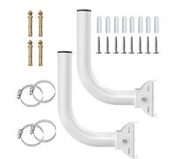 Lot de 2 supports universels de pont sans fil, support de montage en J, mât et support mural pour point d'accès point à point d'accès extérieur point à point d'accès CPE avec boucles et vis