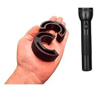 Lot de 2 supports universels pour lampes de poche D-Cell - Design moderne - Idéal pour les maisons, la préparation, le camping, les cabanes de garde, les postes de police et plus encore - Fabriqués au