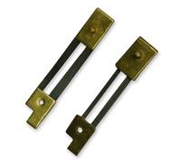 Lot de 2 suspensions françaises en laiton bloquées pour manteau mural pendule