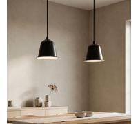 Lot de 2 suspensions LED pour salon, couloir et plafond, noir GU10