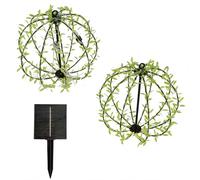 2 suspensions solaires boules feuilles BALL FESTY D30cm 10