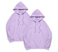 Lot de 2 sweats à capuche surdimensionnés pour femme - Automne et hiver - En coton - Avec capuche - Basique - Manches longues - Mode Y2k - Pour femme - Pour adolescentes - Halloween / Noël / cadeau