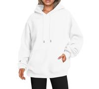 Lot de 2 sweats surdimensionnés en polaire douce pour femme - Pull à capuche élégant - Décontracté - Mode d'automne - Sweats à capuche en polaire surdimensionnés - Tendances des vêtements, blanc, XL