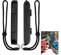 Lot de 2 Switch gamepad bracelet avec verrouillage automatique,Dragonnes pour Nintendo Switch avec Capuchons pour Joystick-Accessoires Confortables pour Joycon Noir