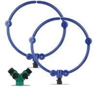 Lot de 2 systèmes d'arrosage d'arbre à 360 degrés avec arroseurs ronds de 33 cm pour une irrigation ciblée des racines et une utilisation efficace de l'eau (2 pièces, bleu)
