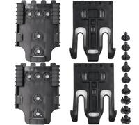 Lot de 2 systèmes de verrouillage rapide avec fourche QLS et plaque récepteur QLS en polymère pour plate-forme holster de service (noir)