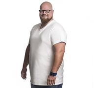 Lot de 2 T-Shirts Alca Classic, Encolure en V, Tailles XL-B - 8XL-B des Tshirts spécialement conçus pour Les Hommes avec Une Taille « 112-178 cm »