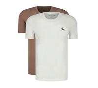 Lot de 2 T-shirts Beige/Blanc Homme Calvin Klein Jeans Monologo L