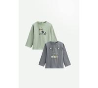 Lot de 2 t-shirts enfant manches longues boavista kaki 6A