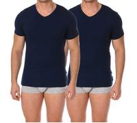 Lot de 2 t-shirts essentiels à manches courtes BKK1UTS02BI pour homme-Bleu marine M