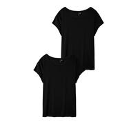 LOT de 2 T-shirts Femme VERO MODA Haut Extensible Basique Uni