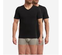 Lot de 2 t-shirts homme thermorégulateur coton col V Sport M