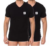 Lot de 2 t-shirts mode Pupino BKK1UTS08BI pour homme-Le noir